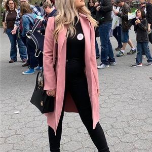 Zara Pink Suede Coat